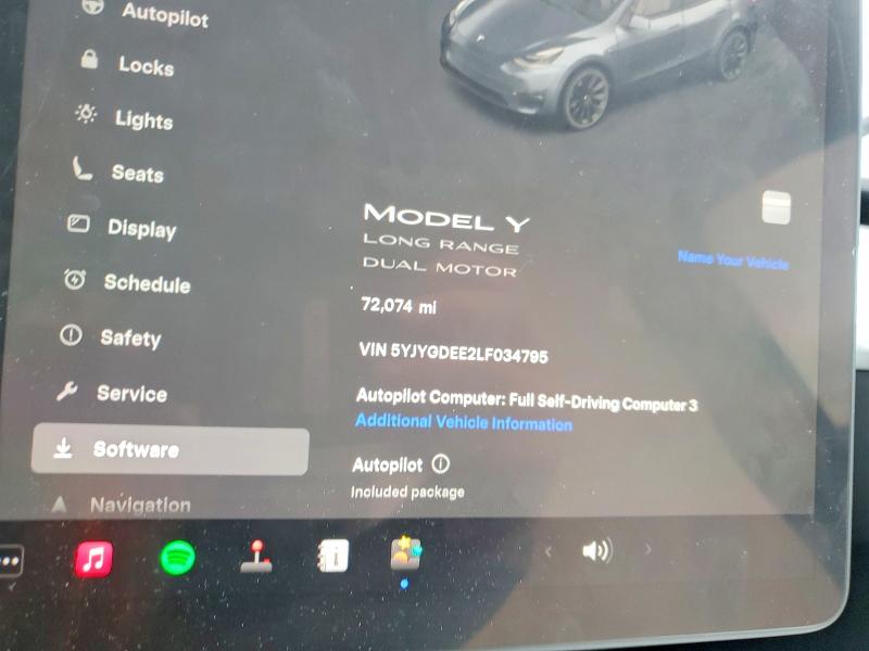 77681225 :رقم المزاد ، 5YJYGDEE2LF034795 vin ، 2020 Tesla Model Y مزاد بيع