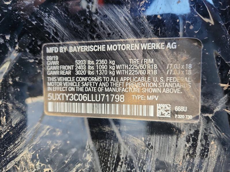 Продажа на аукционе авто 2020 Bmw X3, vin: 5UXTY3C06LLU71798, номер лота: 78089885