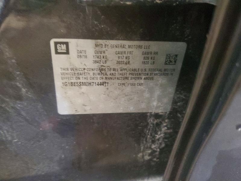 Продажа на аукционе авто 2017 Chevrolet Cruze, vin: 1G1BE5SM0H7144411, номер лота: 76494575