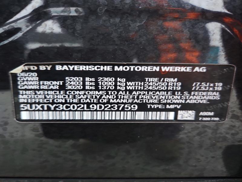 Продажа на аукционе авто 2020 Bmw X3, vin: 5UXTY3C02L9D23759, номер лота: 77303975