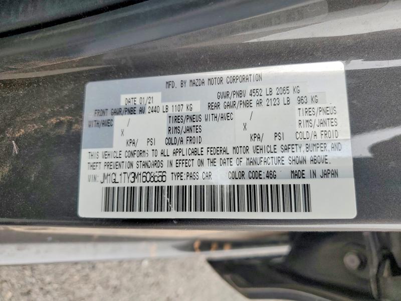 Aukcja sprzedaży 2021 Mazda 6, vin: JM1GL1TY3M1608656, numer aukcji: 78329245
