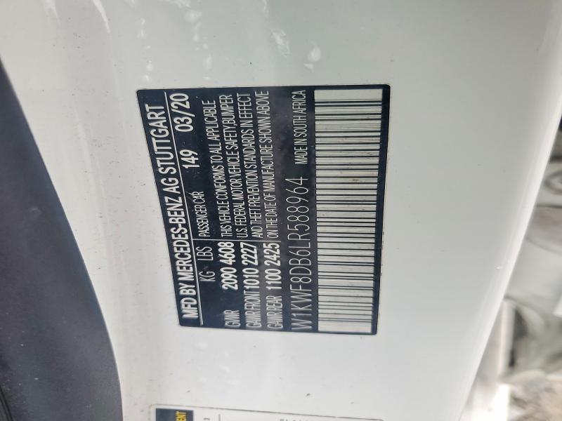 78532745 :رقم المزاد ، W1KWF8DB6LR588964 vin ، 2020 Mercedes Benz C مزاد بيع