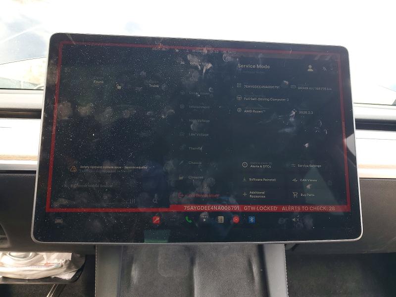 Продаж на аукціоні авто 2022 Tesla Model Y, vin: 7SAYGDEE4NA006791, номер лоту: 77283125
