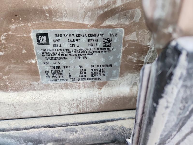 Продажа на аукционе авто 2019 Buick Encore, vin: KL4CJASB5KB867104, номер лота: 77891875
