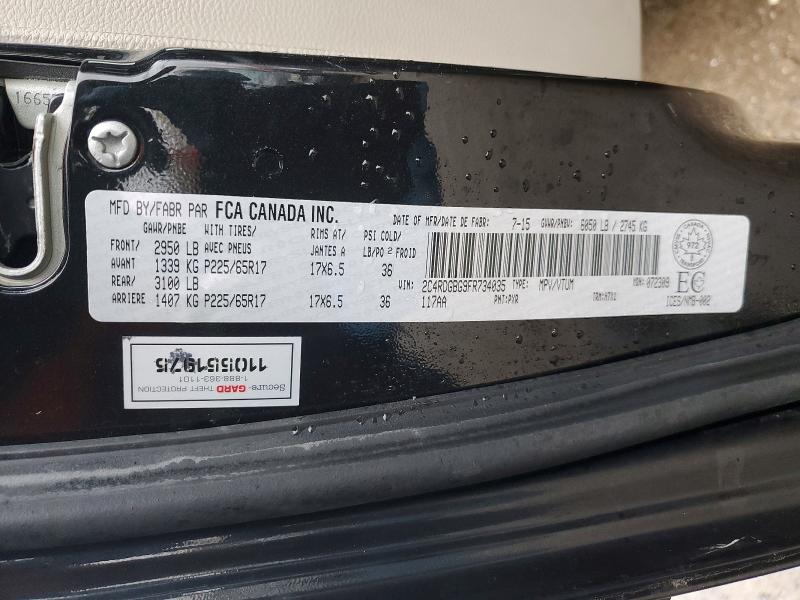 Auction sale of the 2015 Dodge Grand Caravan, vin: 2C4RDGBG9FR734035, lot number: 77688335
