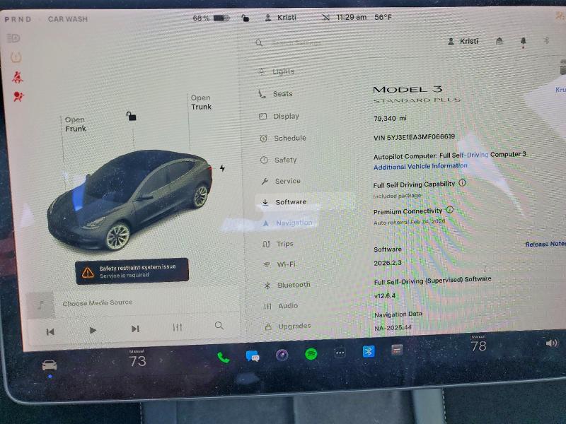 2021 Tesla Model 3 მანქანა იყიდება აუქციონზე, vin: 5YJ3E1EA3MF066619, აუქციონის ნომერი: 77369075