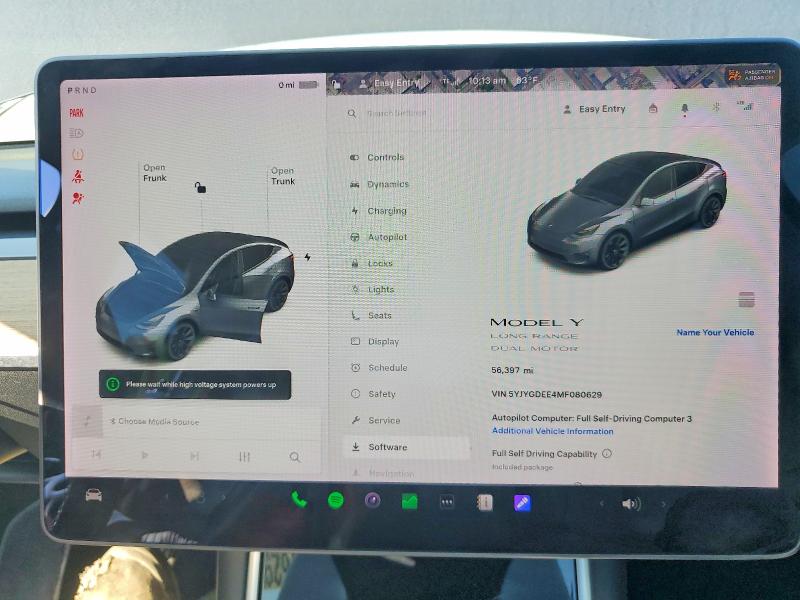 75862935 :رقم المزاد ، 5YJYGDEE4MF080629 vin ، 2021 Tesla Model Y مزاد بيع