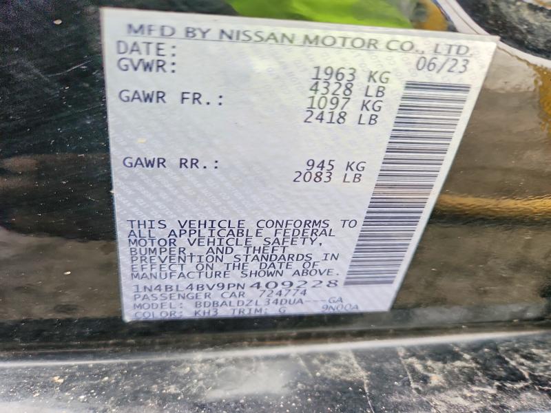 Продажа на аукционе авто 2023 Nissan Altima, vin: 1N4BL4BV9PN409228, номер лота: 79053495