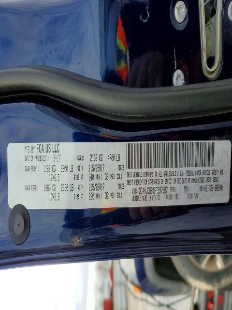Продаж на аукціоні авто 2017 Jeep Compass, vin: 3C4NJDDB1HT597597, номер лоту: 78751865