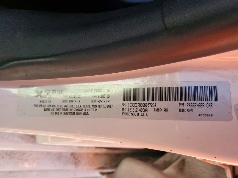Продажа на аукционе авто 2016 Chrysler 200, vin: 1C3CCCAB9GN107264, номер лота: 77310265