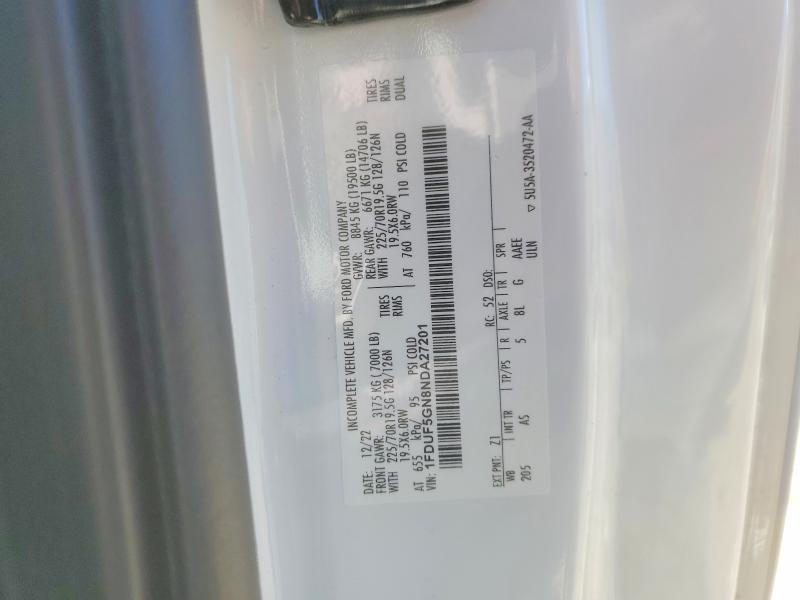 Aukcja sprzedaży 2022 Ford F550, vin: 1FDUF5GN8NDA27201, numer aukcji: 78841765