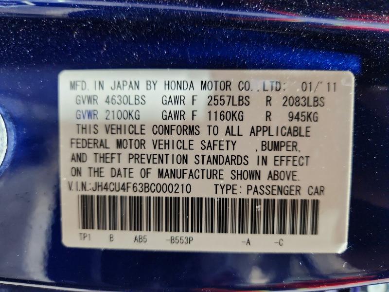 Продаж на аукціоні авто 2011 Acura Tsx, vin: JH4CU4F63BC000210, номер лоту: 76420085