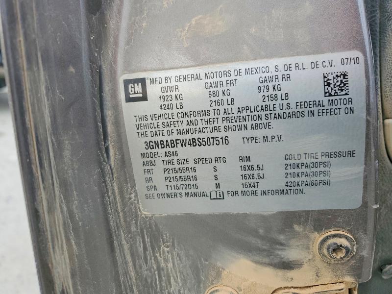 78326255 :رقم المزاد ، 3GNBABFW4BS507516 vin ، 2011 Chevrolet Hhr مزاد بيع
