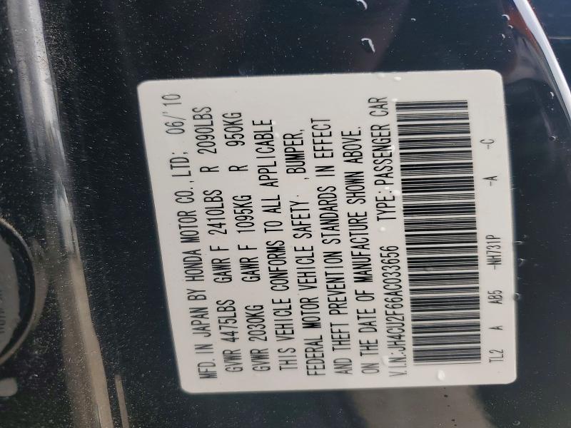 77096985 :رقم المزاد ، JH4CU2F66AC033656 vin ، 2010 Acura Tsx مزاد بيع