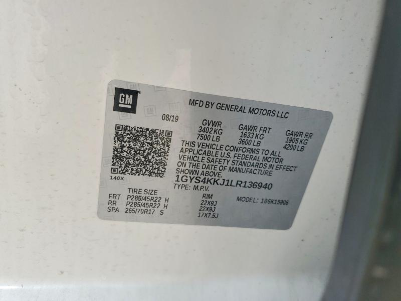 Продажа на аукционе авто 2020 Cadillac Escalade, vin: 1GYS4KKJ1LR136940, номер лота: 77165425