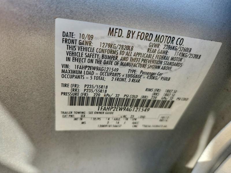 Aukcja sprzedaży 2010 Ford Taurus, vin: 1FAHP2EW9AG121549, numer aukcji: 76586165