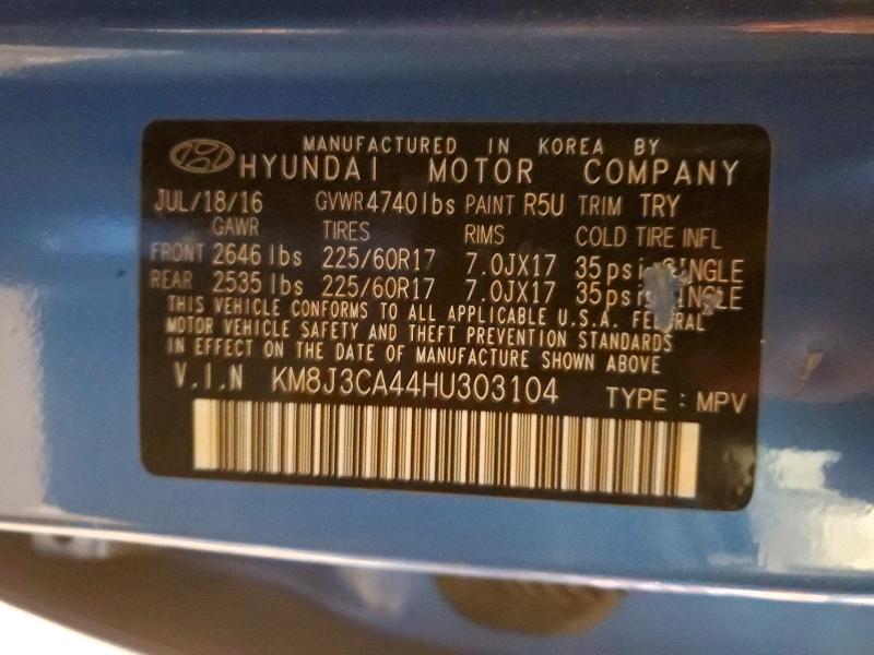 Продаж на аукціоні авто 2017 Hyundai Tucson, vin: KM8J3CA44HU303104, номер лоту: 76255695