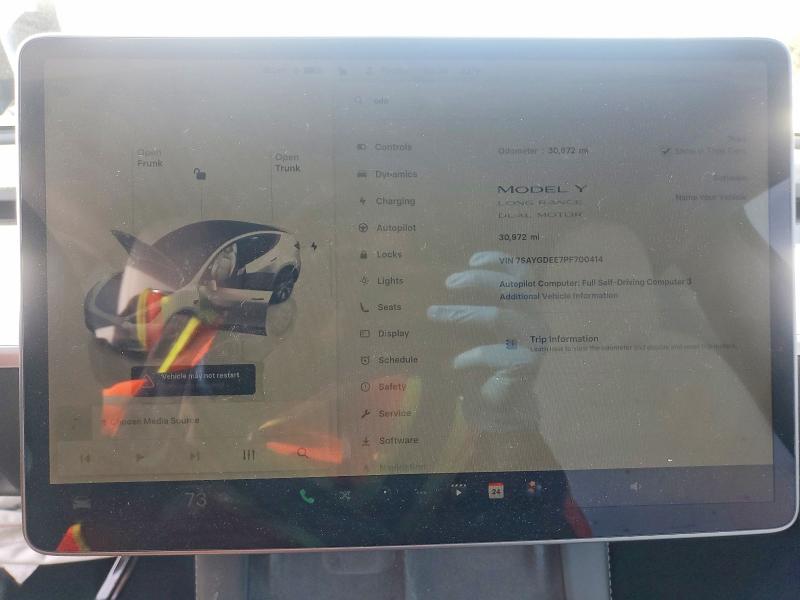 2023 Tesla Model Y მანქანა იყიდება აუქციონზე, vin: 7SAYGDEE7PF700414, აუქციონის ნომერი: 78749055