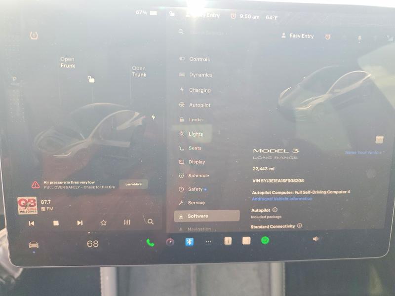 Aukcja sprzedaży 2025 Tesla Model 3, vin: 5YJ3E1EA1SF908208, numer aukcji: 76131685