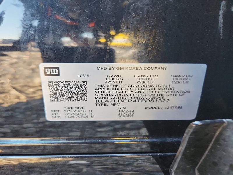 76865115 :رقم المزاد ، KL47LBEP4TB081322 vin ، 2026 Buick Envista مزاد بيع