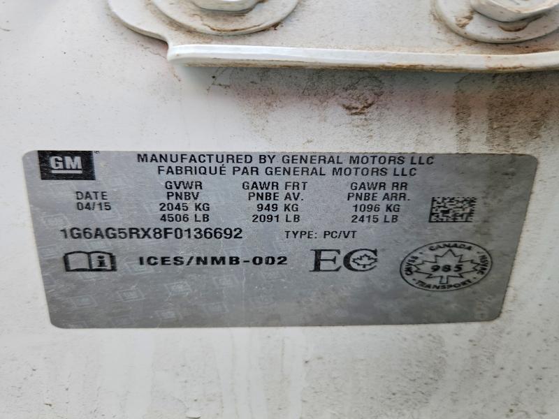 Продаж на аукціоні авто 2015 Cadillac Ats, vin: 1G6AG5RX8F0136692, номер лоту: 78482525
