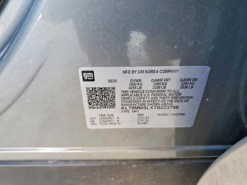 Aukcja sprzedaży 2026 Chevrolet Trailblazer, vin: KL79MMSLXTB023799, numer aukcji: 76427325