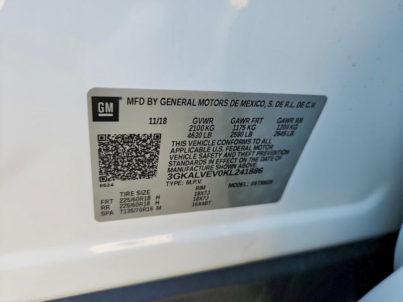 2019 Gmc Terrain მანქანა იყიდება აუქციონზე, vin: 3GKALVEV0KL241886, აუქციონის ნომერი: 78563335