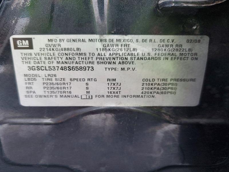 Aukcja sprzedaży 2008 Saturn Vue, vin: 3GSCL53748S658973, numer aukcji: 45856936