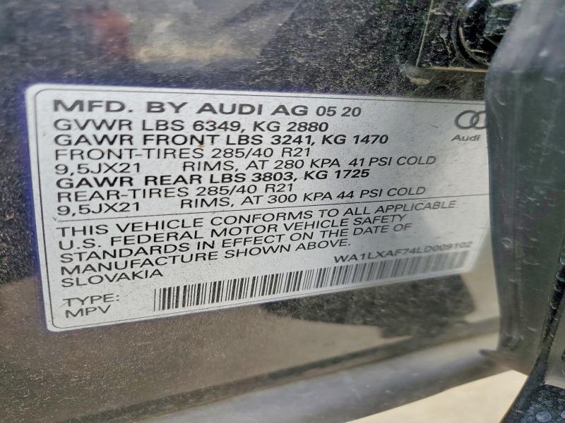 Продажа на аукционе авто 2020 Audi Q7, vin: WA1LXAF74LD009102, номер лота: 78303925