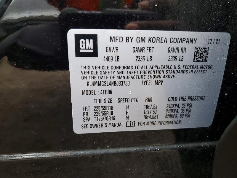 2022 Buick Encore Gx მანქანა იყიდება აუქციონზე, vin: KL4MMCSL4NB083730, აუქციონის ნომერი: 77702735