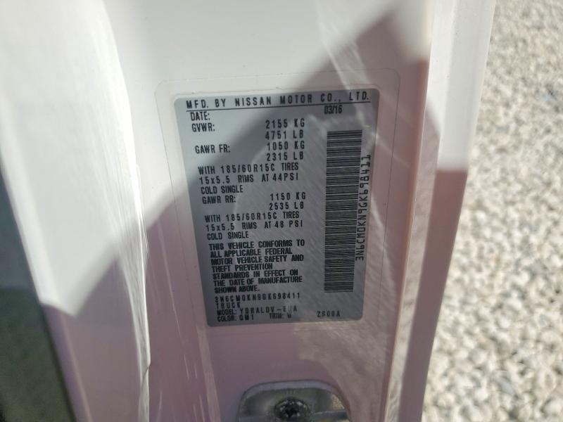 Aukcja sprzedaży 2016 Nissan Nv200, vin: 3N6CM0KN9GK698411, numer aukcji: 77386605