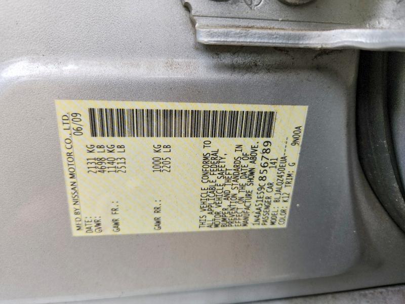 76868035 :رقم المزاد ، 1N4AA51E59C856789 vin ، 2009 Niss Maxima مزاد بيع