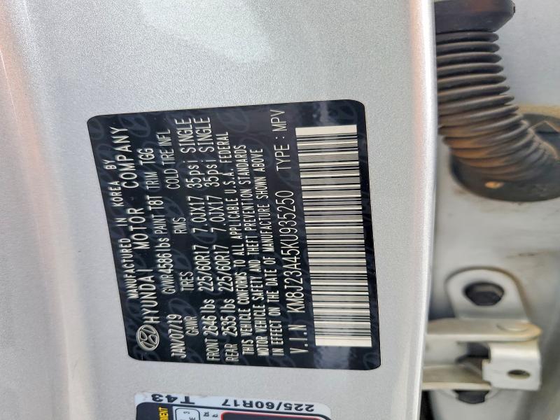 2019 Hyundai Tucson მანქანა იყიდება აუქციონზე, vin: KM8J23A45KU935250, აუქციონის ნომერი: 79099065