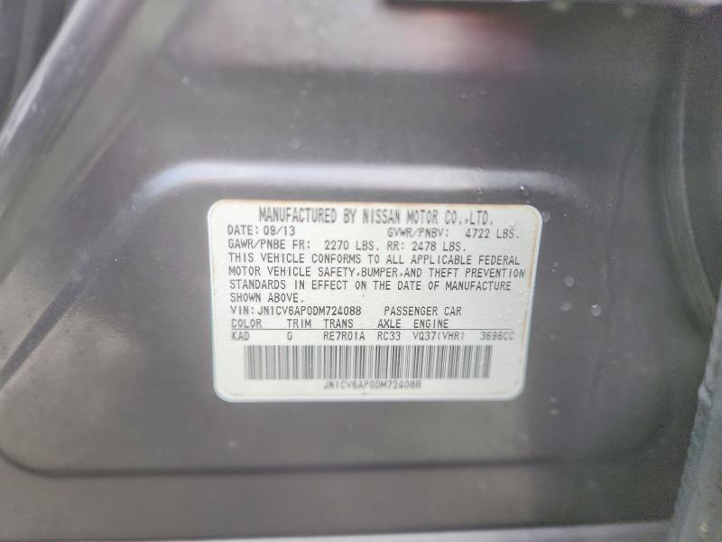 78516415 :رقم المزاد ، JN1CV6AP0DM724088 vin ، 2013 Infiniti G37 Sedan مزاد بيع