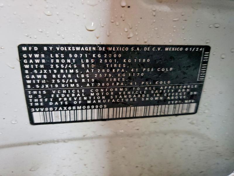 76351165 :رقم المزاد ، 3VV8B7AX6RM089909 vin ، 2024 Volkswagen Tiguan مزاد بيع