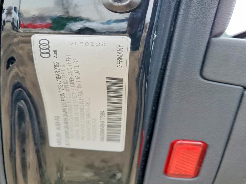 2017 Audi A4 მანქანა იყიდება აუქციონზე, vin: WAUGMAF48HA176994, აუქციონის ნომერი: 75794685