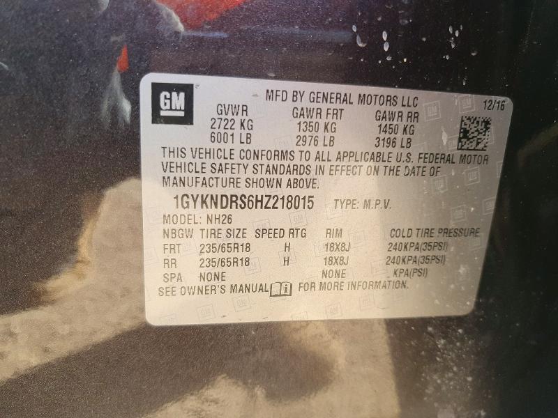 Продаж на аукціоні авто 2017 Cadillac Xt5, vin: 1GYKNDRS6HZ218015, номер лоту: 76561755