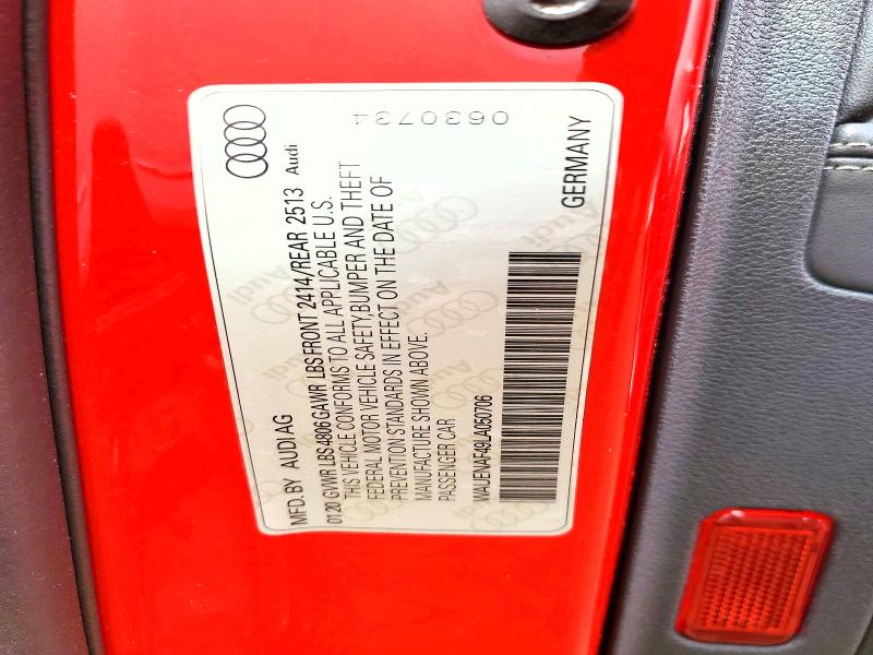 Продажа на аукционе авто 2020 Audi A4, vin: WAUENAF49LA050706, номер лота: 78910235