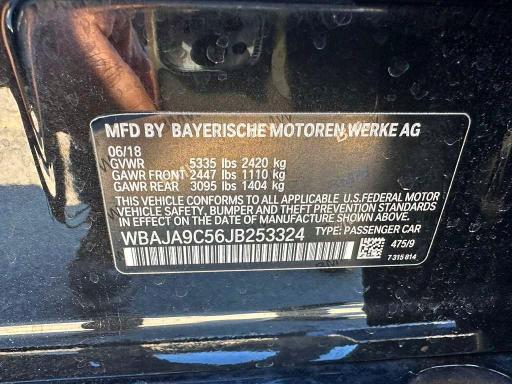 Aukcja sprzedaży 2018 Bmw 530e, vin: WBAJA9C56JB253324, numer aukcji: 76590825