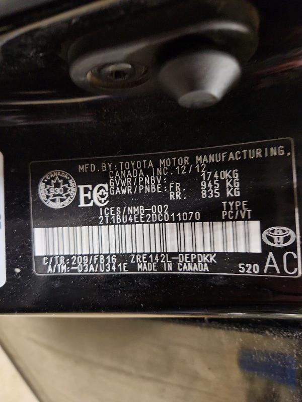 Продаж на аукціоні авто 2013 Toyota Corolla, vin: 2T1BU4EE2DC011070, номер лоту: 76652285