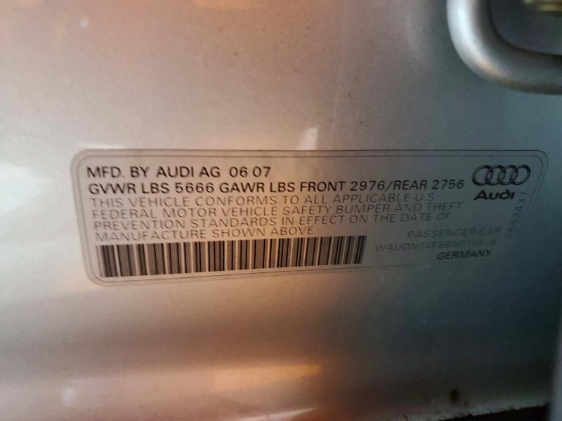 78405195 :رقم المزاد ، WAUDN74F88N015528 vin ، 2008 Audi S6 مزاد بيع
