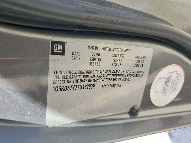 Продажа на аукционе авто 2007 Cadillac Dts, vin: 1G6KD57Y77U182839, номер лота: 78636125