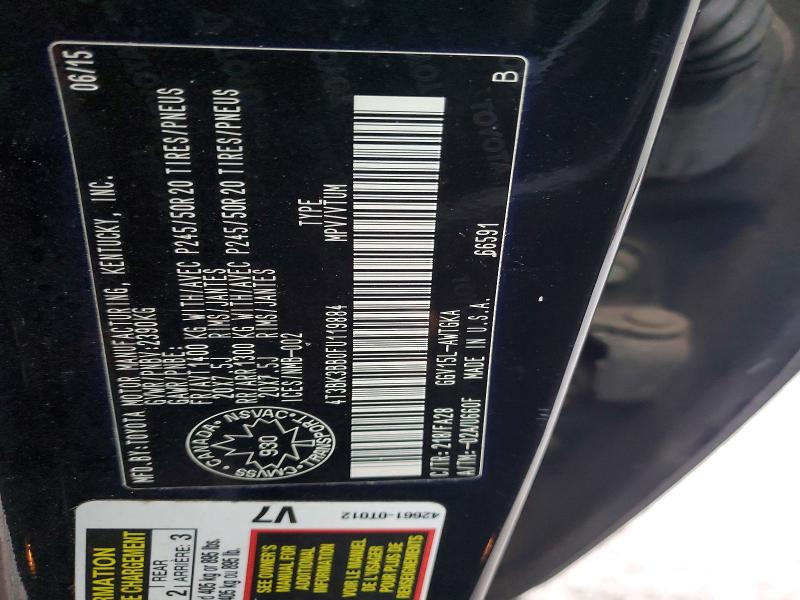 Aukcja sprzedaży 2015 Toyota Venza, vin: 4T3BK3BB0FU119884, numer aukcji: 77535925