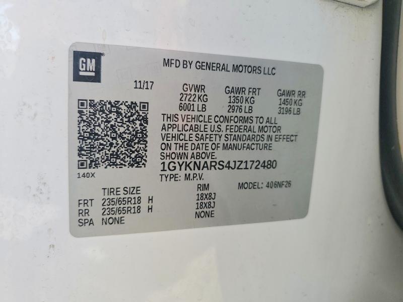 Продаж на аукціоні авто 2018 Cadillac Xt5, vin: 1GYKNARS4JZ172480, номер лоту: 76112785