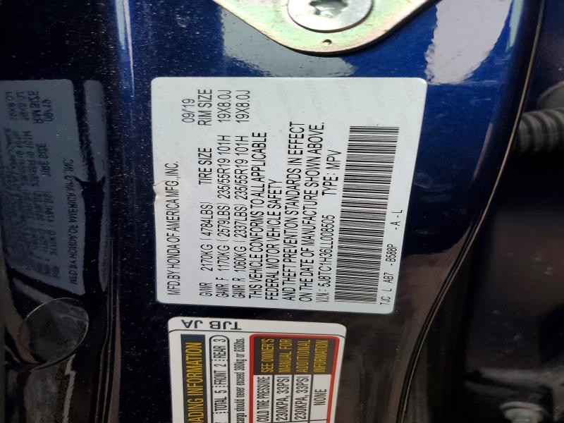 Aukcja sprzedaży 2020 Acura Rdx, vin: 5J8TC1H36LL008505, numer aukcji: 78907555