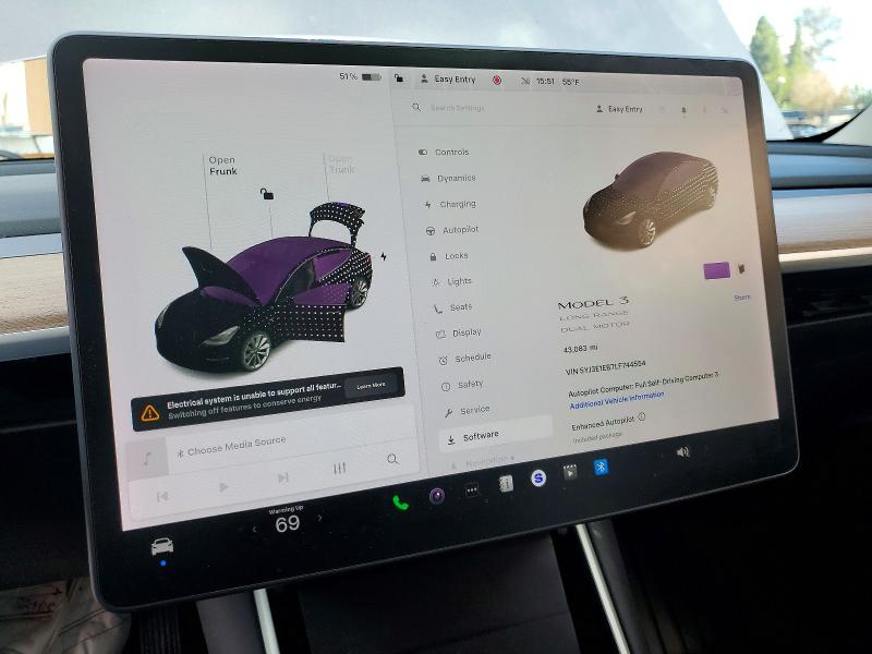 Продажа на аукционе авто 2020 Tesla Model 3, vin: 5YJ3E1EB7LF744554, номер лота: 78340265