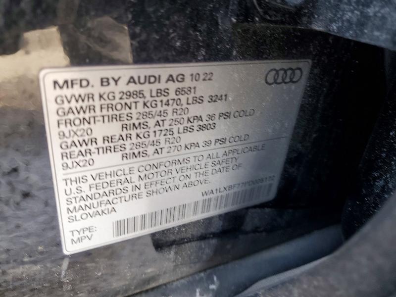 Продаж на аукціоні авто 2023 Audi Q7, vin: WA1LXBF77PD005122, номер лоту: 75952215