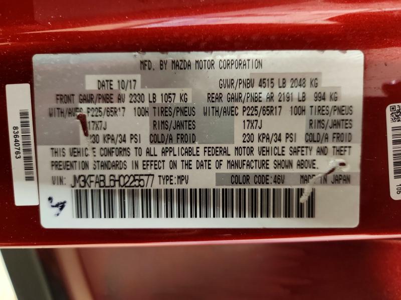Продажа на аукционе авто 2017 Mazda Cx-5, vin: JM3KFABL6H0225577, номер лота: 78527535