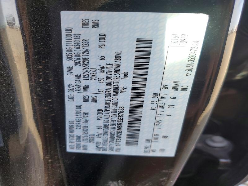 Продаж на аукціоні авто 2024 Ford F250, vin: 1FT8W2BM8REE87638, номер лоту: 75624075
