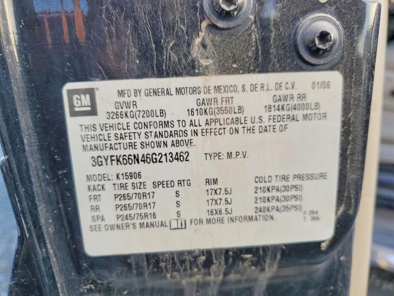 76522695 :رقم المزاد ، 3GYFK66N46G213462 vin ، 2006 Cadillac Escalade E مزاد بيع